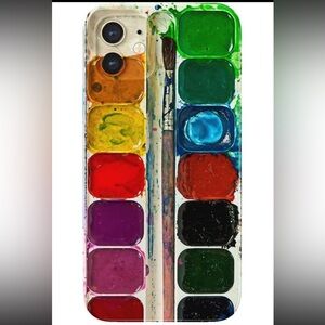 Paint Box iPhone11 Pro Case Watercolor Paint Palette Paintbrush Protective Cover